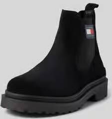 Tommy Jeans Chelsea boots van leer met labelpatch