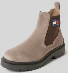 Tommy Jeans Chelsea boots van leer met labelpatch