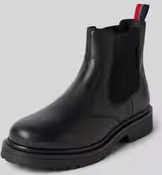 Tommy Jeans Chelsea boots van leer met treklus