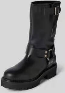 Tommy Jeans Leren boots met doornsluiting model 'URBAN BIKER BOOT'