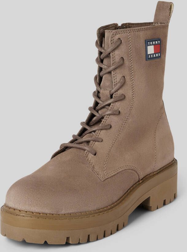 Tommy Jeans Leren boots met labelbadge model 'URBAN'