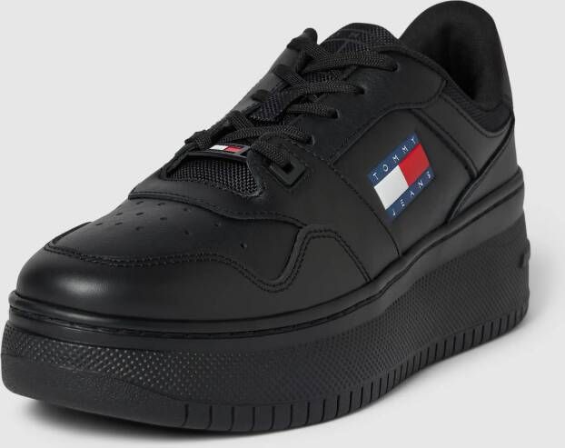 Tommy Jeans Leren sneakers met plateauzool model 'RETRO BASKET'