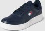 Tommy Hilfiger Retro Basket leren heren sneakers Blauw Uitneembare zool - Thumbnail 6