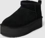 UGG Vachtlaarzen Dames W Classic Ultra Mini Platform Maat: 42 Materiaal: Suède Kleur: Zwart - Thumbnail 3