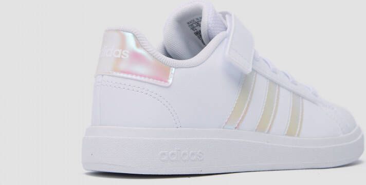 Adidas grand court lifestyle elastic lace sneakers wit kinderen