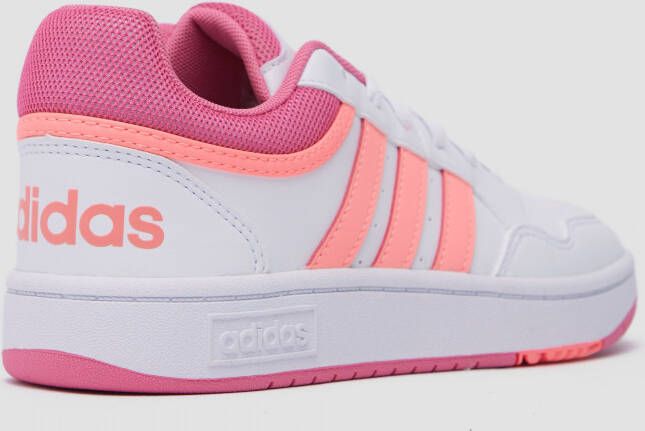 Adidas hoops 3.0 sneakers wit roze kinderen