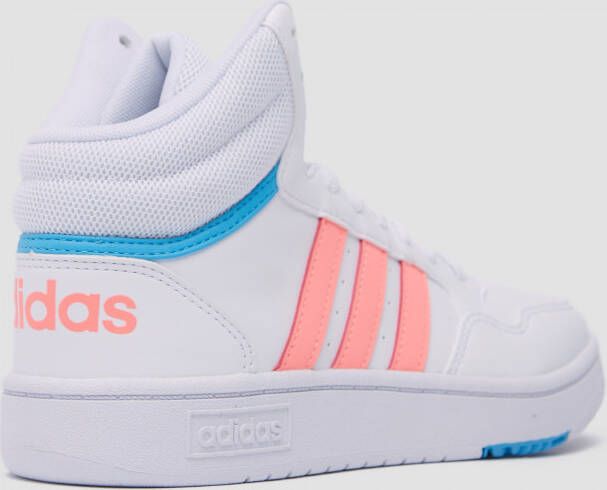 Adidas hoops mid 3.0 sneakers wit roze kinderen