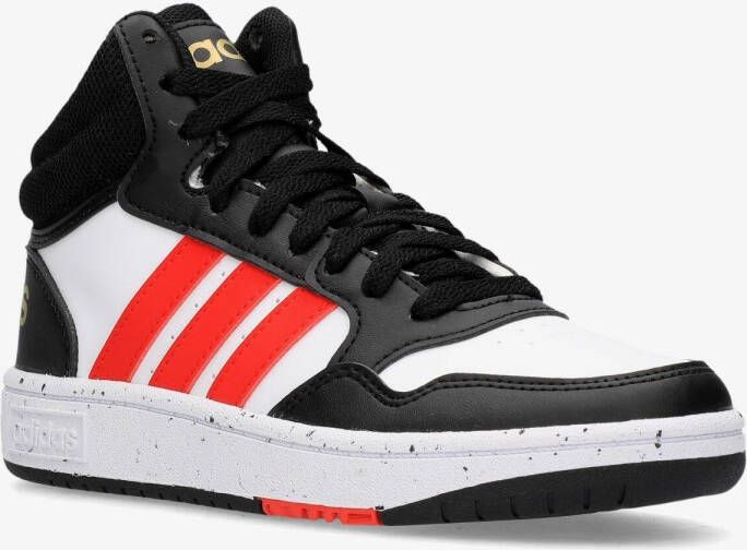 Adidas hoops mid 3.0 sneakers zwart wit kinderen