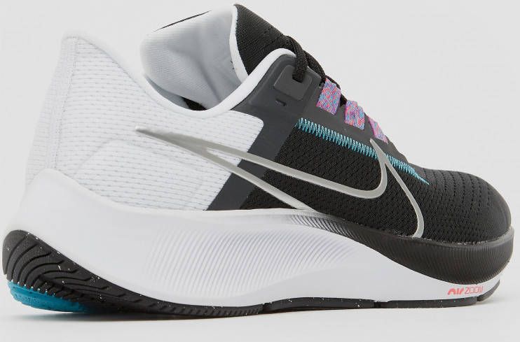 Nike air zoom pegasus 38 hardloopschoenen zilver zwart heren
