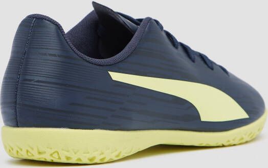 Puma rapido iii it voetbalschoenen blauw geel kinderen