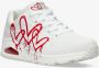 Skechers Sneakers UNO DRIPPING IN LOVE met hart-graffiti-print vrijetijdsschoen lage schoen veterschoen - Thumbnail 14