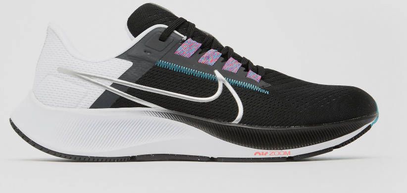 Nike air zoom pegasus 38 hardloopschoenen zilver zwart heren
