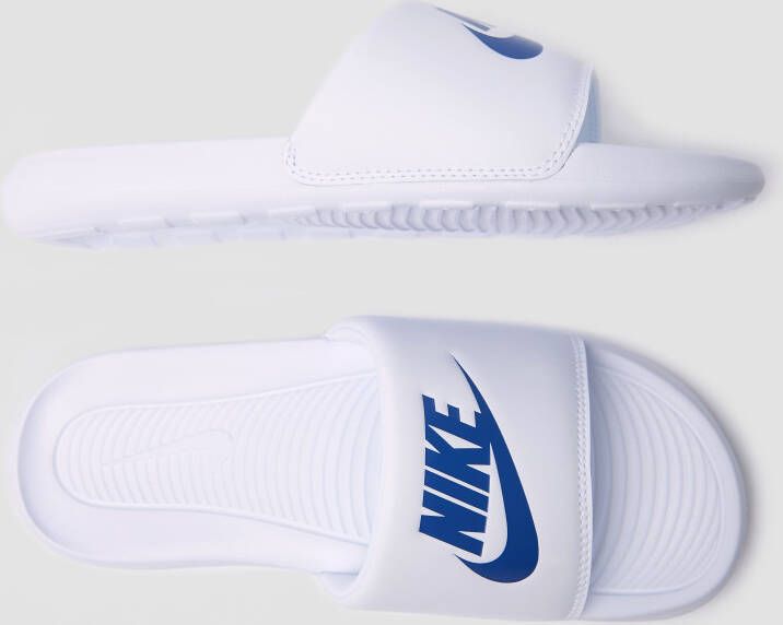 Nike victori one slippers wit blauw heren