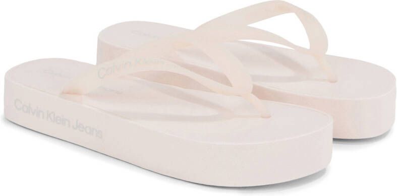 Calvin Klein Flatform Logo Teenslippers Dames