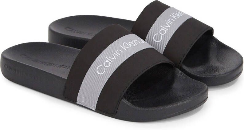 Calvin Klein Slide Printed Logo Web Slippers Dames