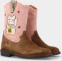 RED-RAG Cognac roze western boot | 12488 - Thumbnail 2