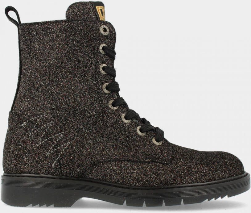 sequin biker boots