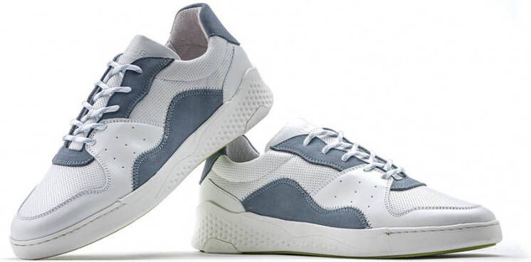 Rehab lLichtblauw Witte Sneakers Rico Lthr Nub