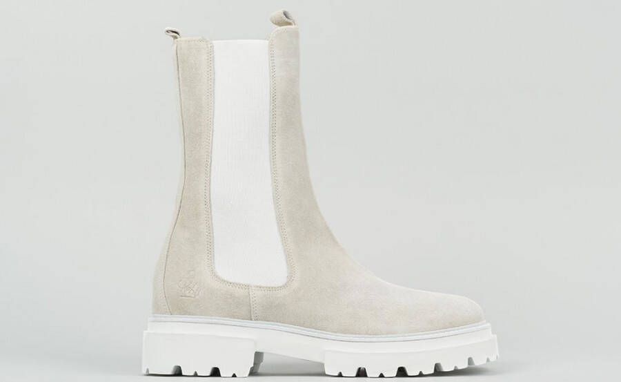 Rehab Footwear Kara Vintage | Witte hoge chelsea boots