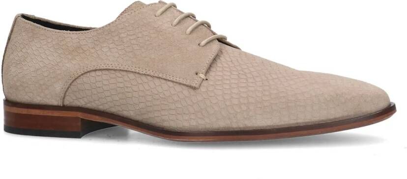 Sacha Beige suède veterschoenen