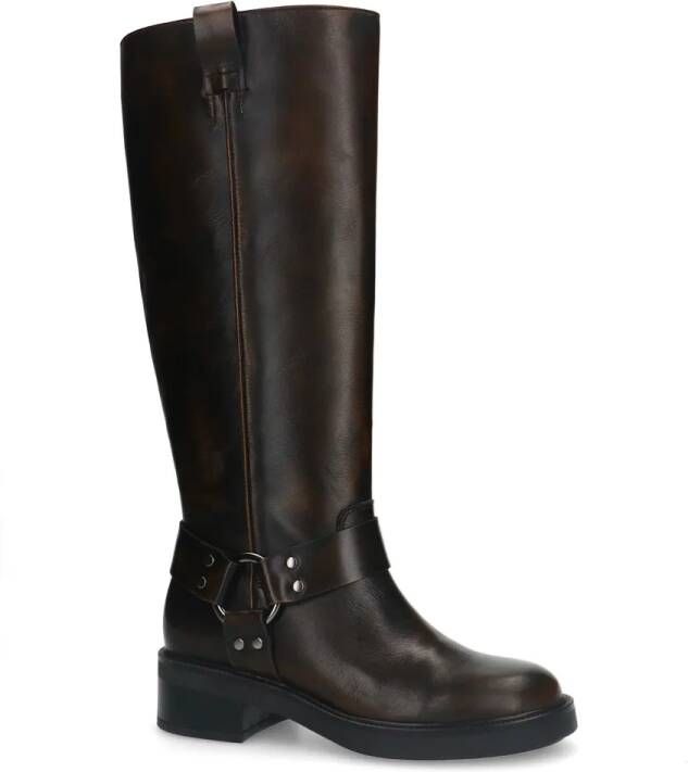 Sacha Greywashed hoge biker boots