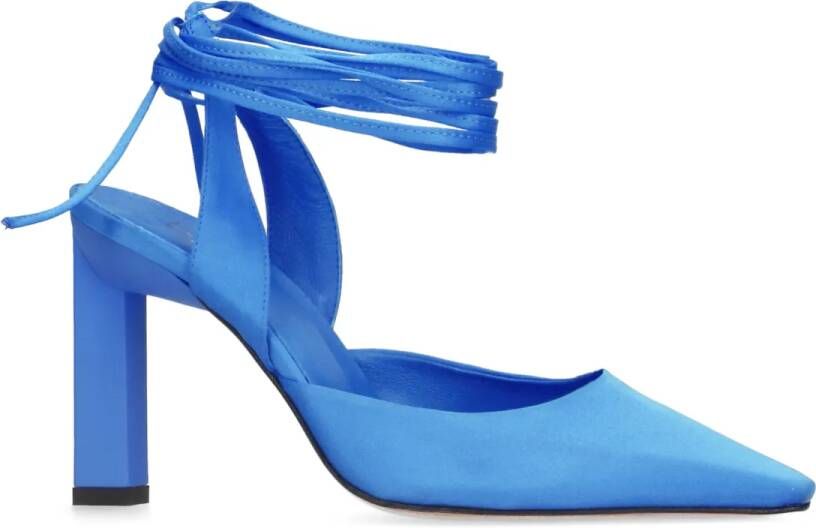 Sacha Dames Blauwe slingback pumps met veters - Foto 2