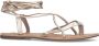 Sacha Dames Goudkleurige leren sandalen - Thumbnail 3