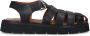 Sacha Dames Zwarte leren chunky sandalen - Thumbnail 3