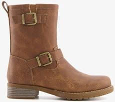 Blue Box dames biker boots cognac bruin