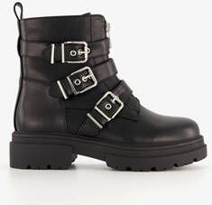 Blue Box dames biker boots zwart