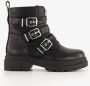 Blue Box dames biker boots zwart - Thumbnail 1