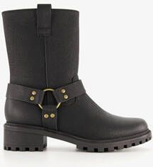 Blue Box dames biker boots zwart