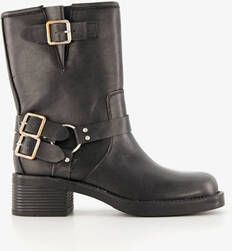 Blue Box dames biker boots zwart