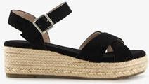 Blue Box dames espadrilles met sleehak zwart