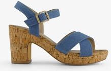 Blue Box dames sandalen met hak denim blauw