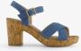 BLUE BOX dames sandalen met hak denim blauw - Thumbnail 2