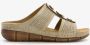 BLUE BOX dames slippers met perforaties beige - Thumbnail 2