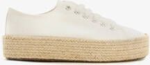 Blue Box dames sneakers met jute zool wit