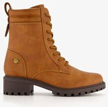 Blue Box dames veterboots cognac