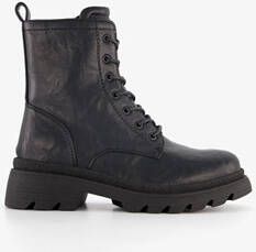 Blue Box dames veterboots zwart