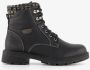 Blue Box dames veterboots zwart met gebreid detail - Thumbnail 2