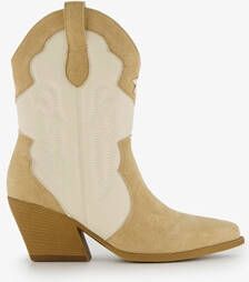 Blue Box dames western laarzen beige wit