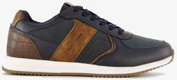 Blue Box heren sneakers blauw cognac