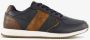 Blue Box heren sneakers blauw cognac - Thumbnail 1