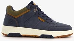 Blue Box hoge heren sneakers blauw cognac