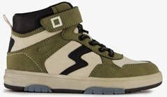 BLUE BOX hoge jongens sneakers groen beige Uitneembare zool