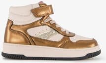 Blue Box hoge meisjes sneakers beige goud