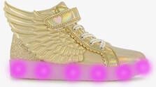 Blue Box hoge meisjes sneakers met lichtjes goud