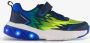 BLUE BOX jongens sneakers met lichtjes neon Blauw Uitneembare zool - Thumbnail 2