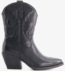 Blue Box lage dames western boots zwart